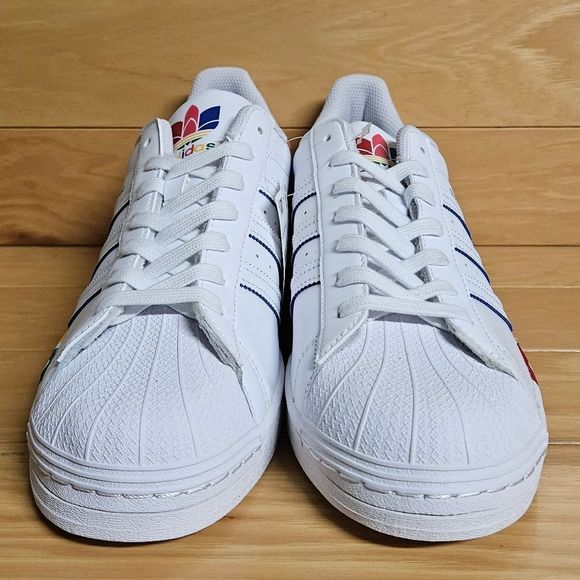 Adidas Superstar Olympic Pack White Blue Red Mens Shoe Sneaker FY1147 - Picture 4 of 14